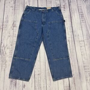 Carhartt Double Knee Jeans 44x30 NWT Loose Fit Workwear Utility USA Denim